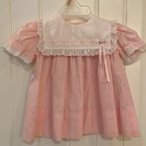 Pale pink infant dress. Vintage.